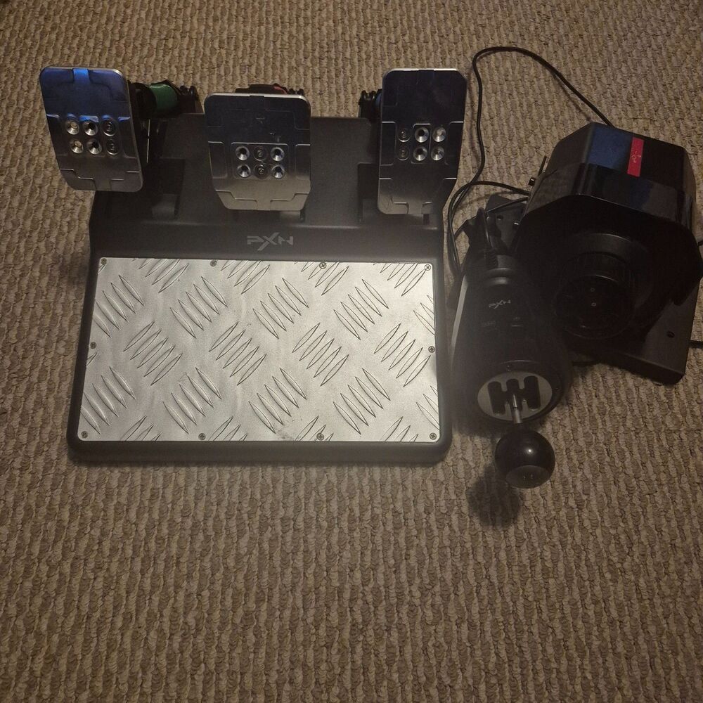 PXN V10 Gaming Pedals, Shifter, & Servo Base PC PS4 Xbox Untested/For Parts